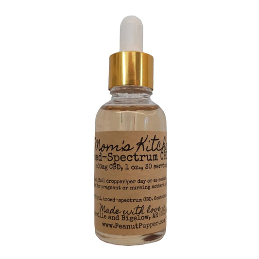 Mom's Kitchen broad-spectrum CBD oil, 500 mg CBD, 1 ounce, 30 servings