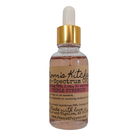 Mom's Kitchen broad-spectrum CBD oil, 1500 mg CBD, 1 ounce, 30 servings